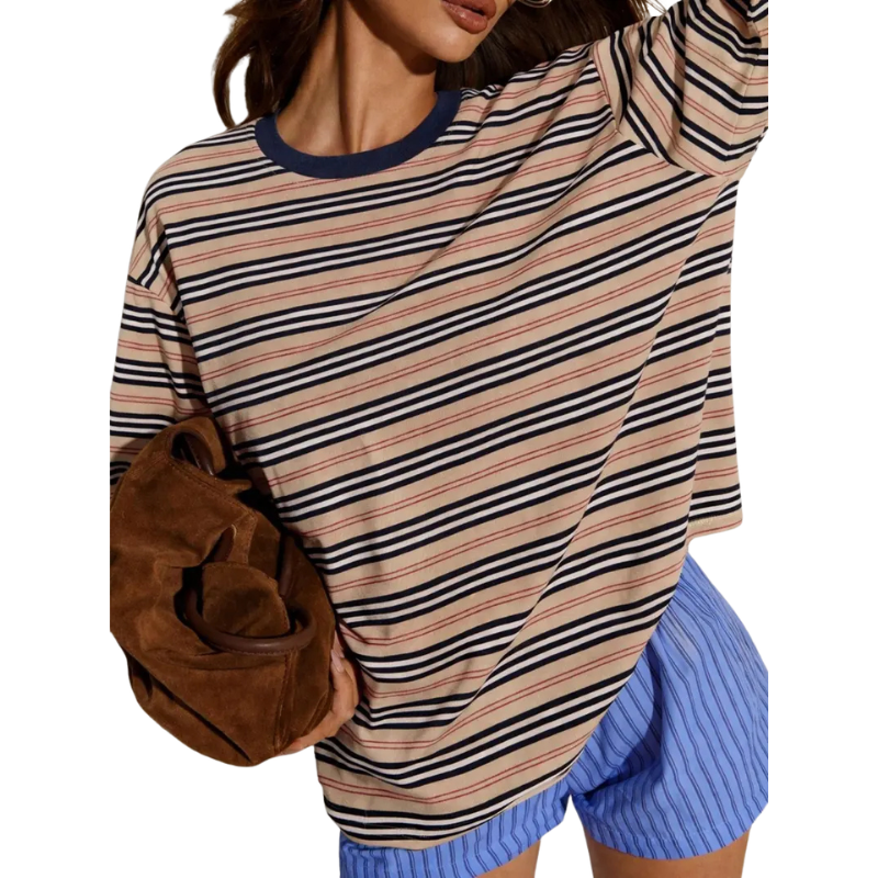 LAIZA™ - Modern Long-Sleeve Striped Shirt