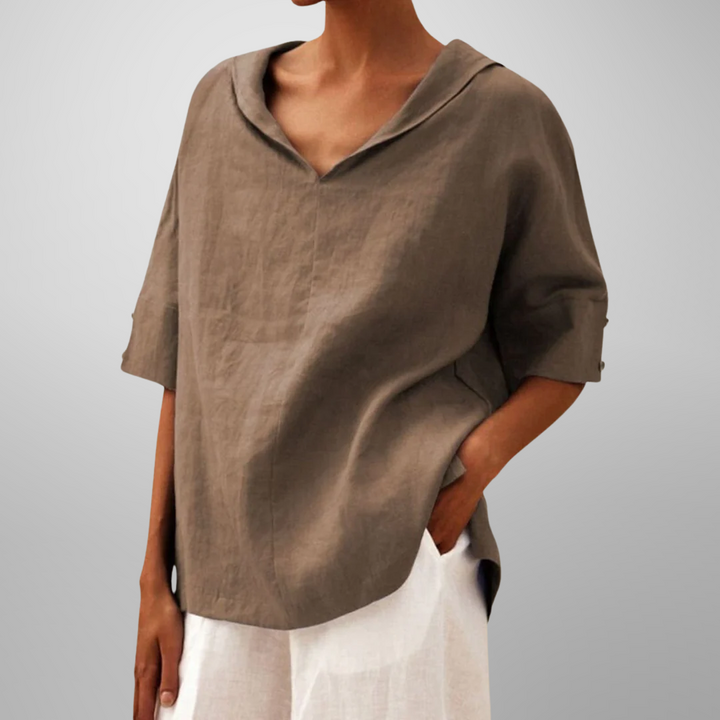 Lucy - Cotton Loose-Fitting Blouse