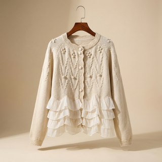 Rosie - Cozy Knit Ruffle Cardigan