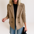 Feyrinna | Elegant Knit-sleeve Jacket
