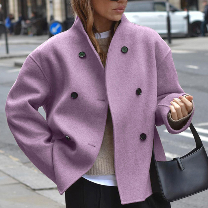 BINI™ - Cozy Long-Sleeve Stand Collar Coat