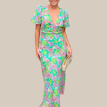 LUCIA™ | Floral V-Neck Maxi Dress