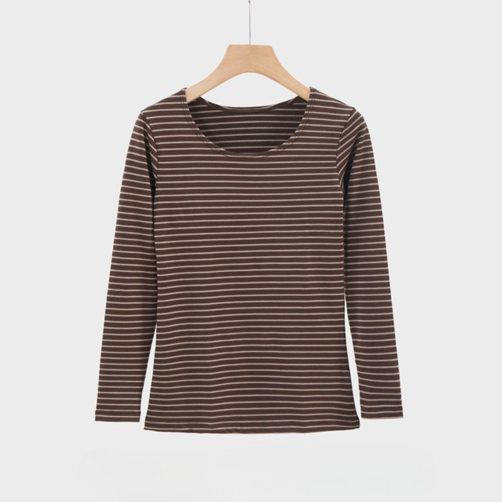 EVANTHIA™ - Casual Striped Slim-Fit Long-Sleeve Top
