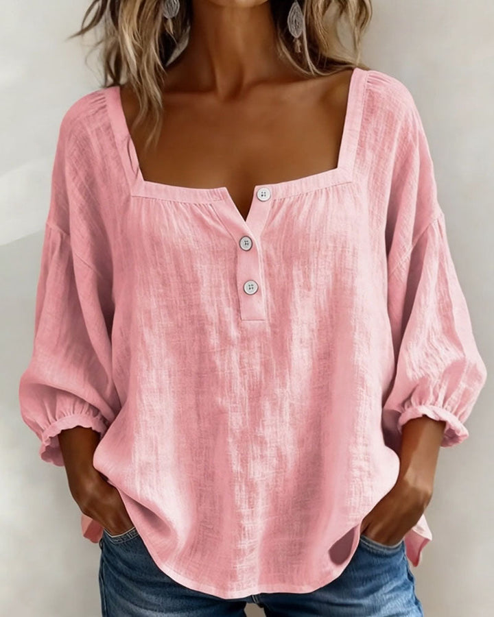 Maribel | Square Neck Balloon Sleeve Shirt