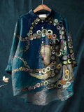 Noémie | Women's Artistic Wave Pattern Casual Shirt