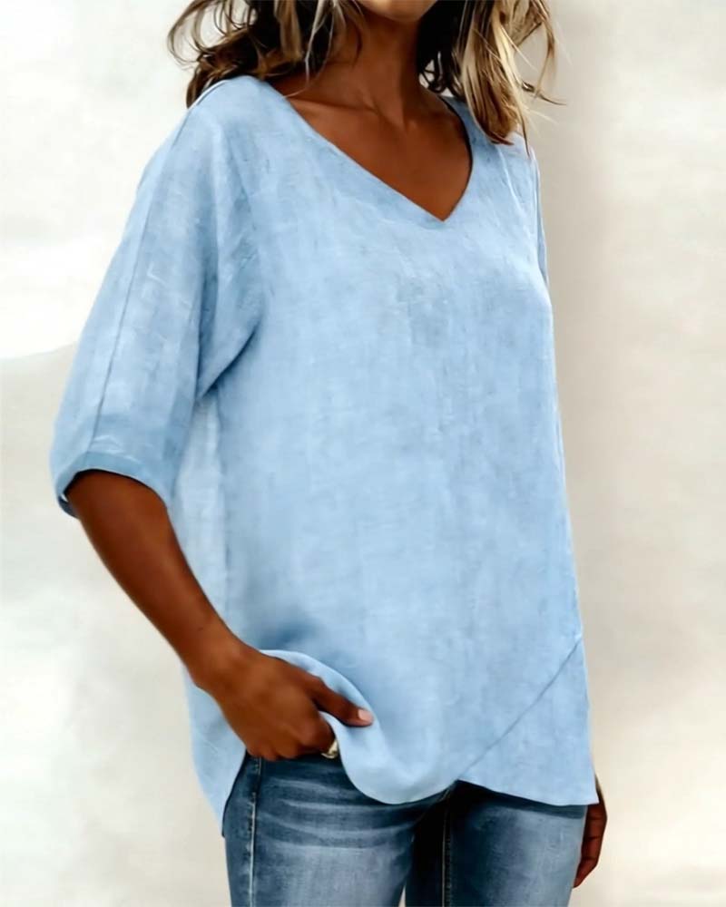 Marta | Irregular Top with V-Neck