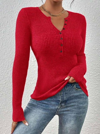 SHASHA™ - Elegant Chic Slim Fit Long-Sleeve Round Neck Tops