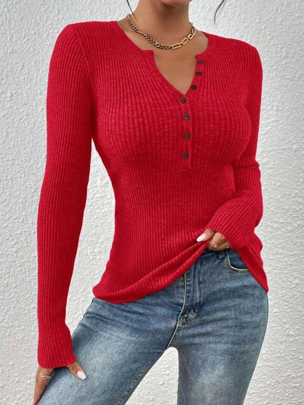 SHASHA™ - Elegant Chic Slim Fit Long-Sleeve Round Neck Tops