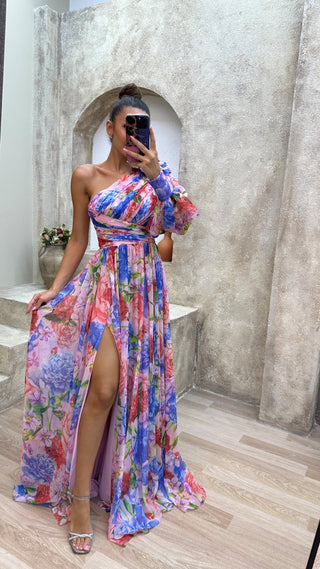 WHITNEY™ | Elegant Flowy Shoulder Dress
