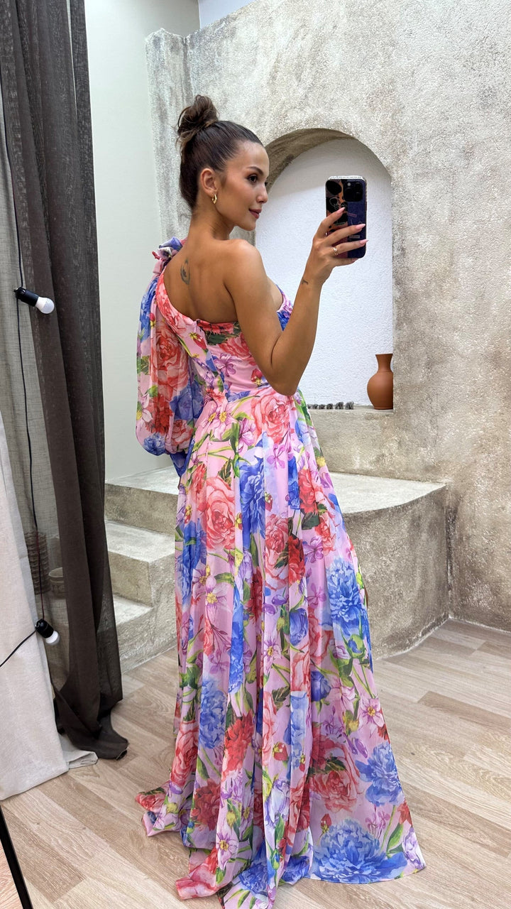 WHITNEY™ | Elegant Flowy Shoulder Dress