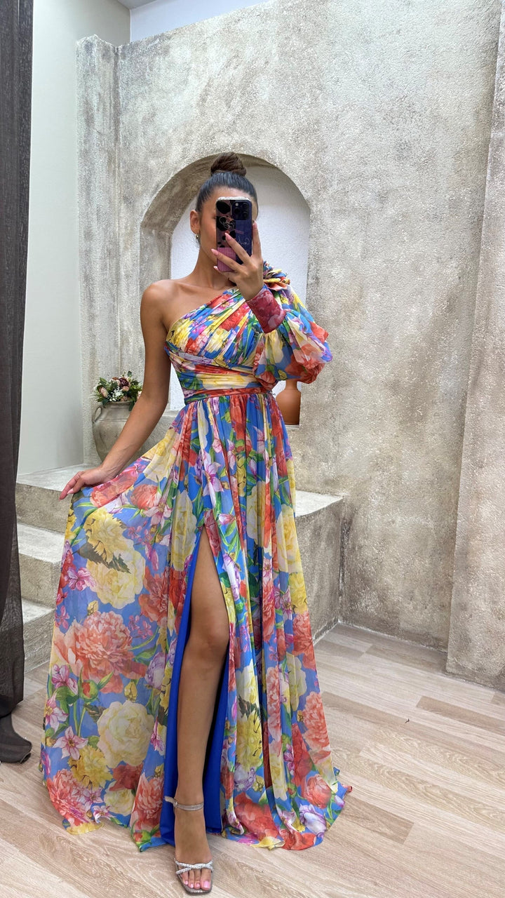 WHITNEY™ | Elegant Flowy Shoulder Dress