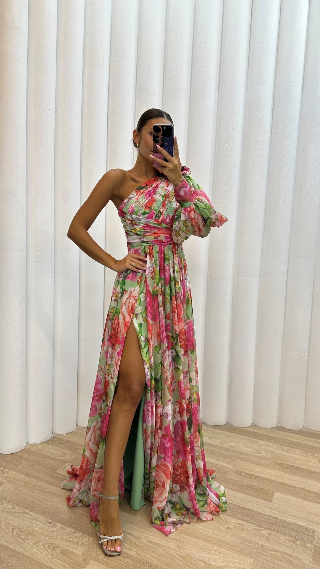 WHITNEY™ | Elegant Flowy Shoulder Dress