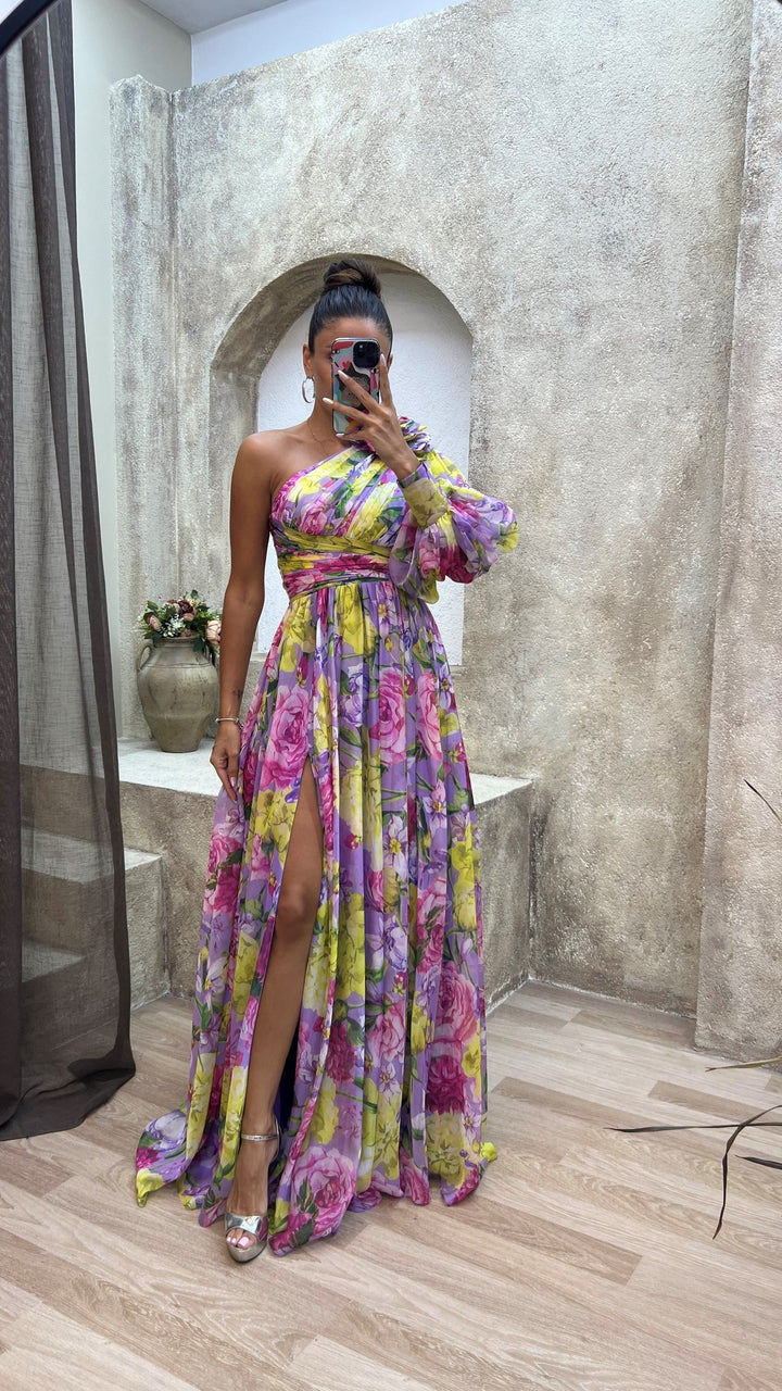 WHITNEY™ | Elegant Flowy Shoulder Dress