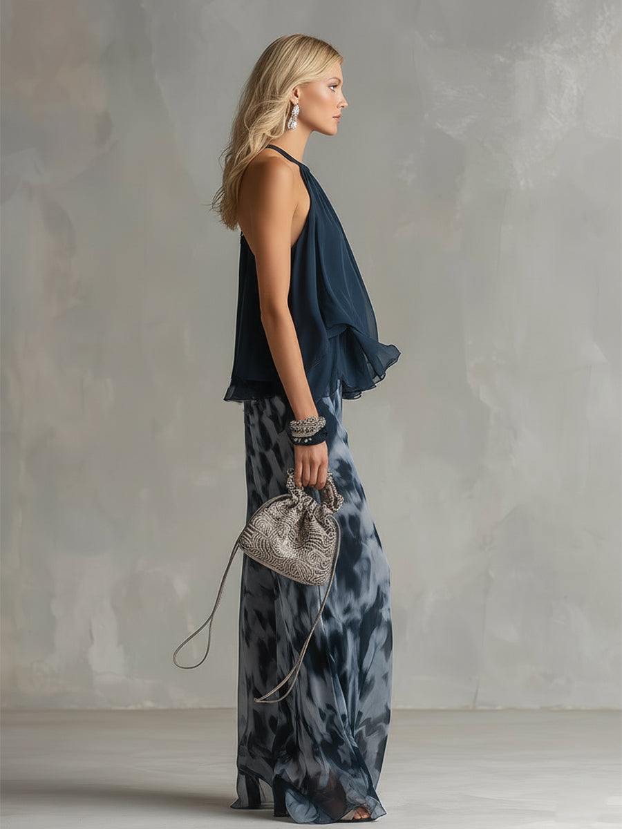 EVELINA | Printed Wide-Leg Co-Ord Set