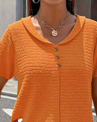 Marina | Peter Pan Collar T-Shirt with Buttons