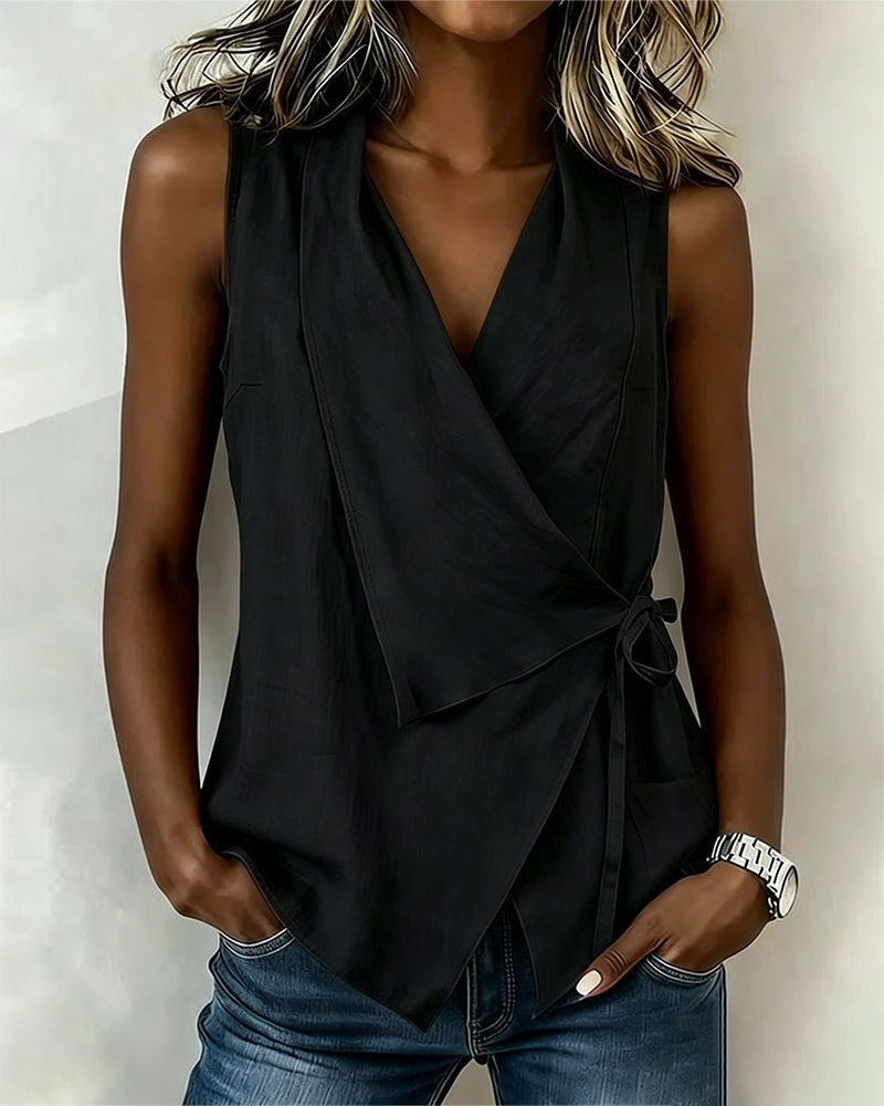Marisa | Crossed Top with Wide Straps and Bow