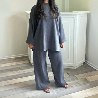 UNI™ - Casual Loose Top and Wide-Leg Pants Set