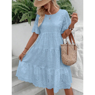 RAEMI™ - Elegant Round Neck Boho Summer Dress