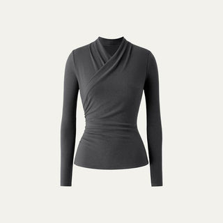 NICA™ - Simple Surplice Long-Sleeve Top Medium Length