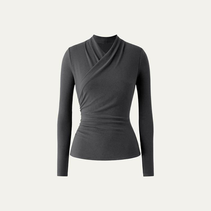 NICA™ - Simple Surplice Long-Sleeve Top Medium Length