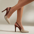 Amélie™ | Contrast Slingback Heels