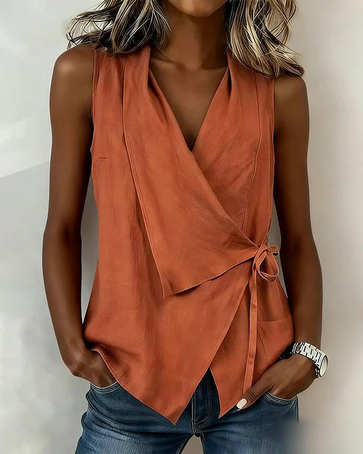 Marisa | Crossed Top with Wide Straps and Bow