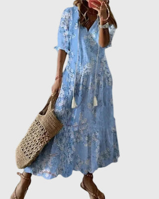 Noor™ | Boho Vintage Summer Maxi Dress