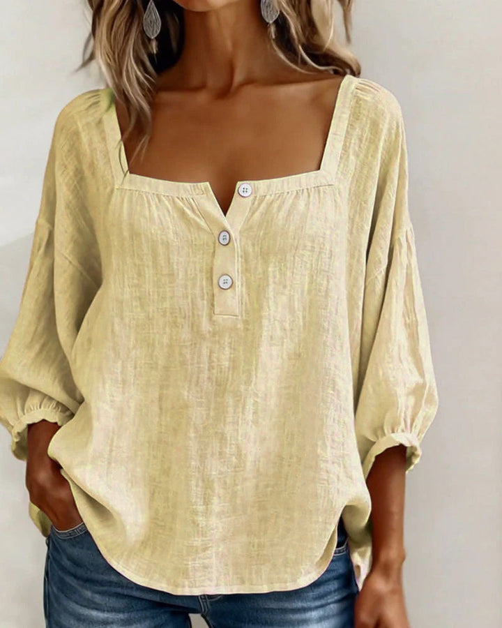 Maribel | Square Neck Balloon Sleeve Shirt