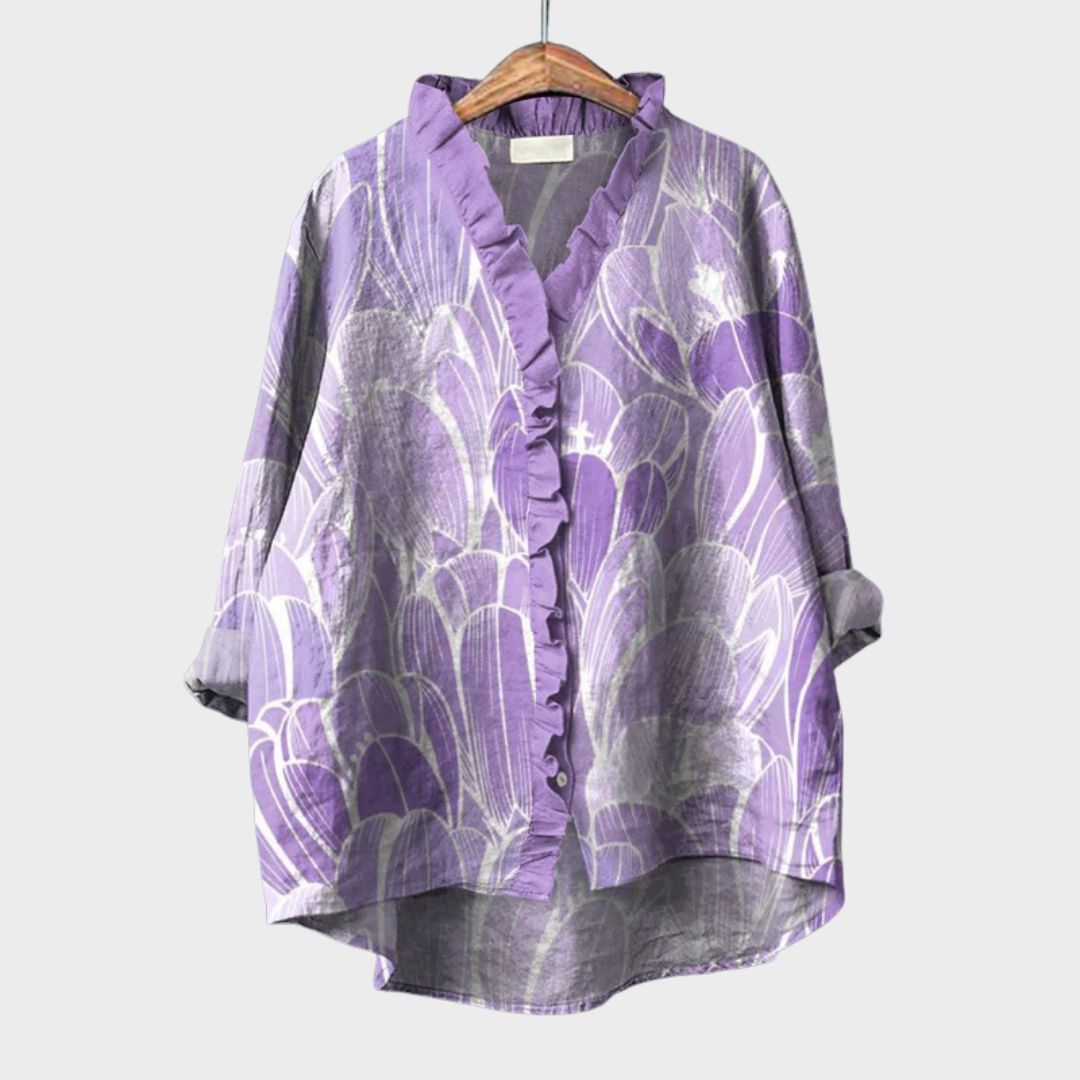 AMBAR | Elegant Summer Linen Blouse