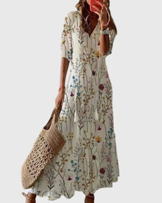 Noor™ | Boho Vintage Summer Maxi Dress