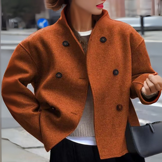 BINI™ - Cozy Long-Sleeve Stand Collar Coat