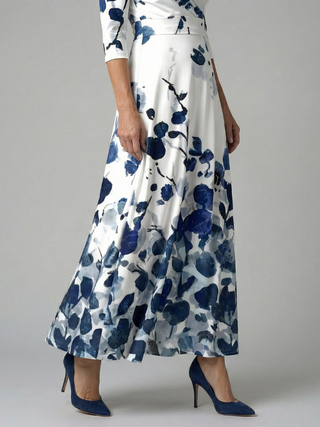 Celine | Cross Wrap Neck Midi Dress