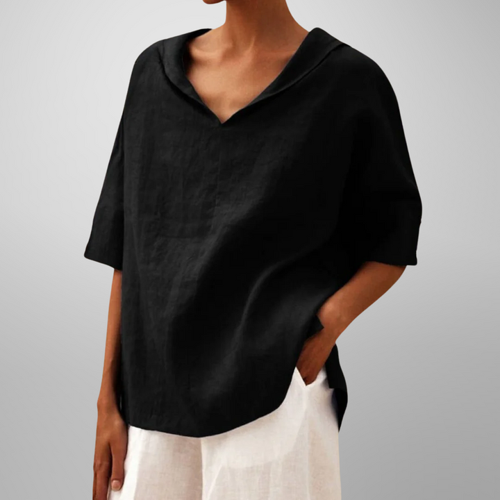 Lucy - Cotton Loose-Fitting Blouse