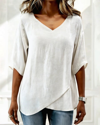 Marta | Irregular Top with V-Neck