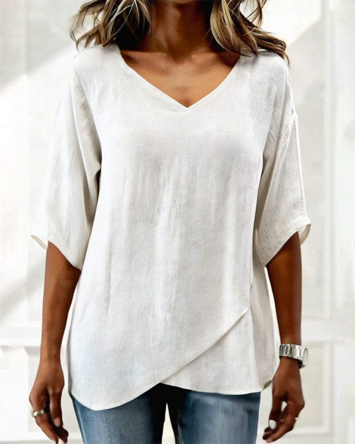 Marta | Irregular Top with V-Neck