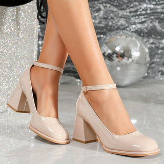 Celeste™ | Patent Heels with Ankle Strap
