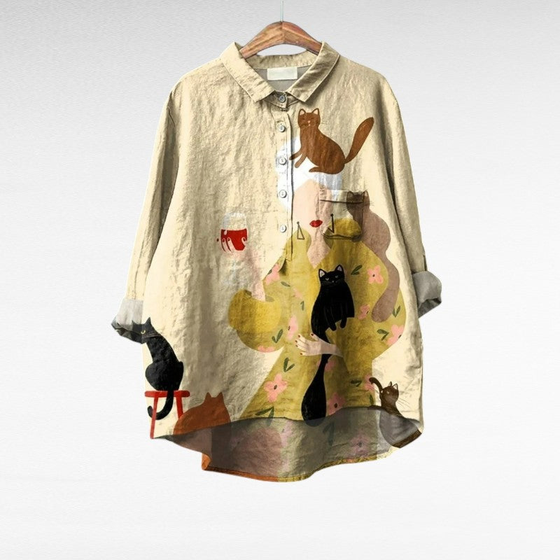 EMILIE | Elegant Summer Linen Blouse