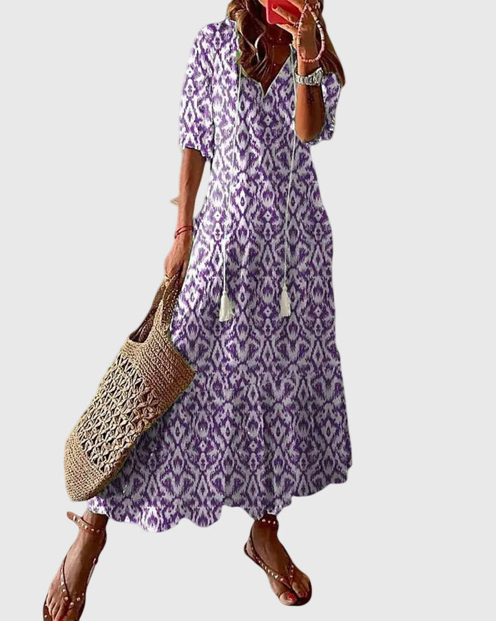 Noor™ | Boho Vintage Summer Maxi Dress