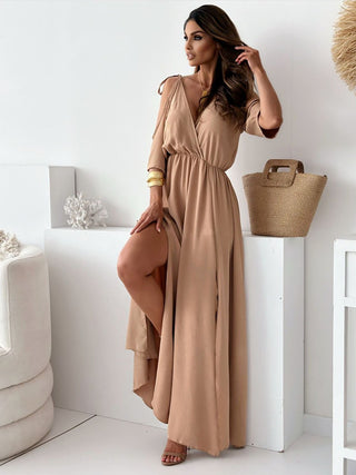 ZAFIRA | V-Neck Dress with Side Slit