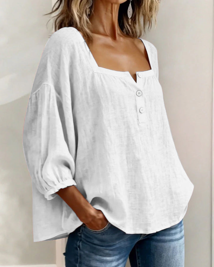 Maribel | Square Neck Balloon Sleeve Shirt