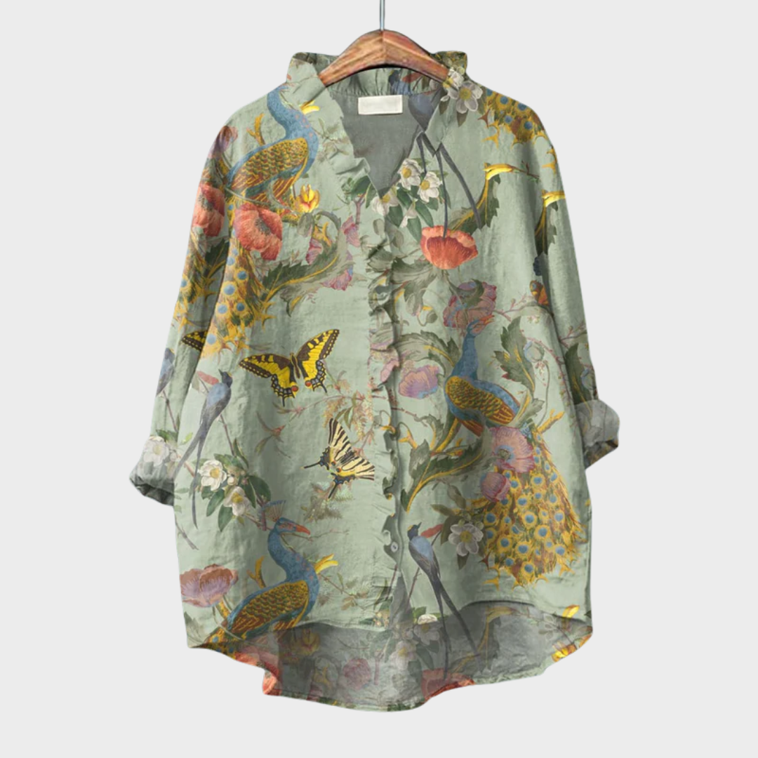 EMILY | Elegant Summer Linen Blouse