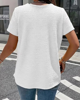 Marina | Peter Pan Collar T-Shirt with Buttons