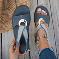 SKYLAR™ | Flat Sandals With Metal Buckle