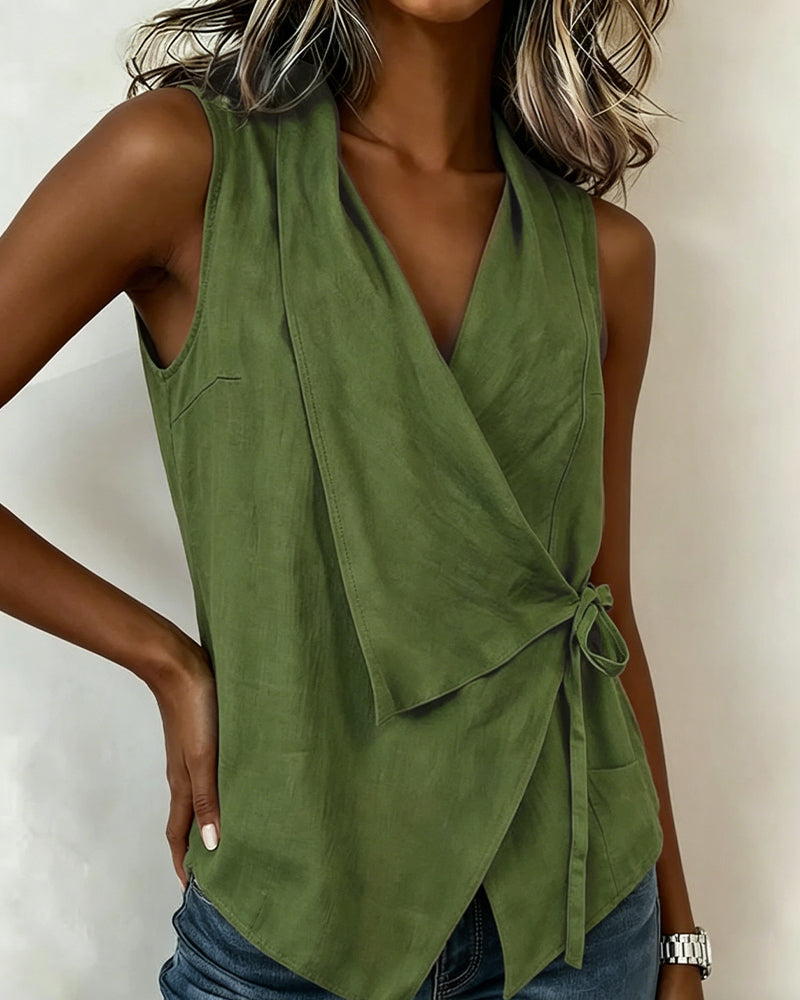 Marisa | Crossed Top with Wide Straps and Bow