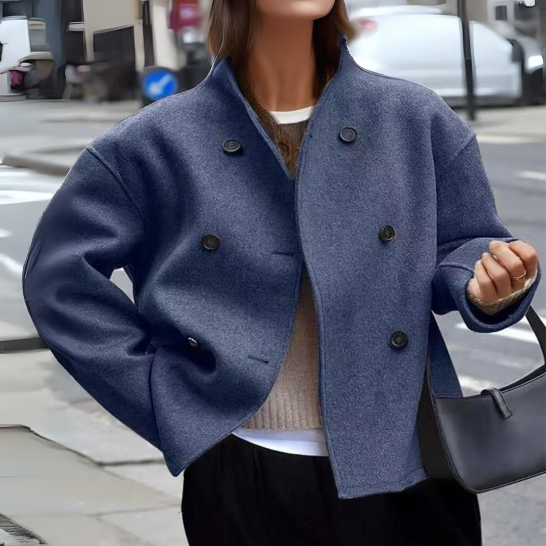 BINI™ - Cozy Long-Sleeve Stand Collar Coat