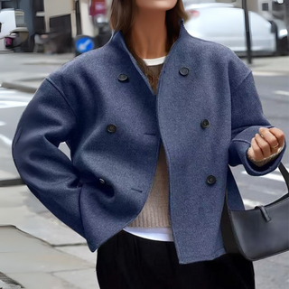 BINI™ - Cozy Long-Sleeve Stand Collar Coat