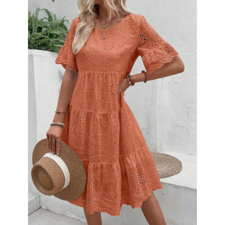 RAEMI™ - Elegant Round Neck Boho Summer Dress