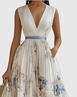 ROWELLA™ | Elegant Pleated Maxi Dress