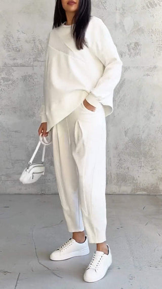 AMELIA | Casual Two-Piece Set with Round Neck and Long-Sleeves