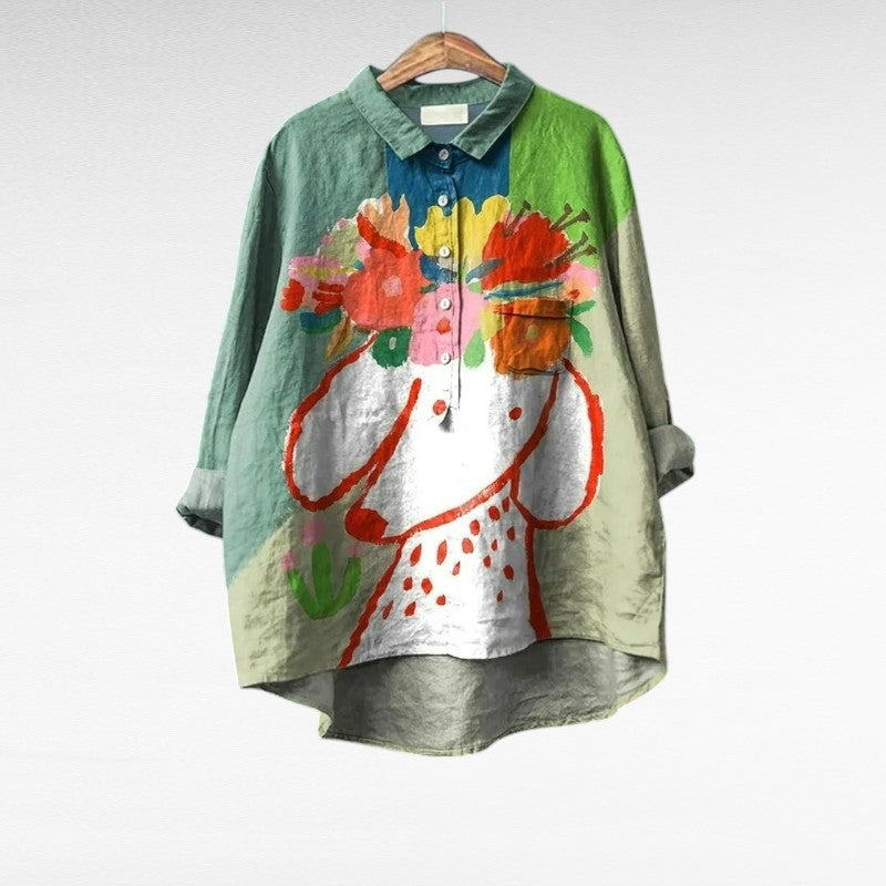 NOEMIE | Elegant Summer Linen Blouse
